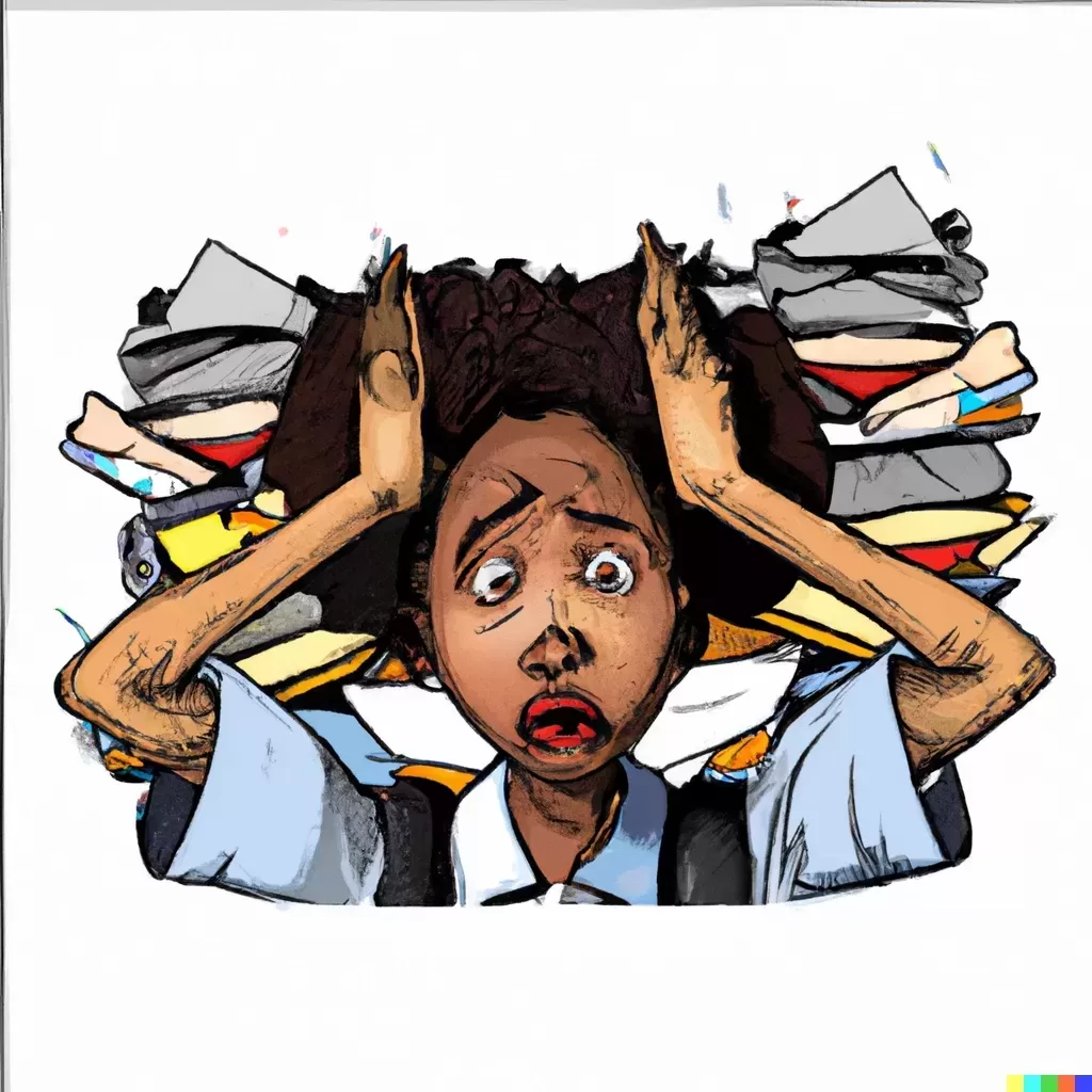 Overwhelmed student